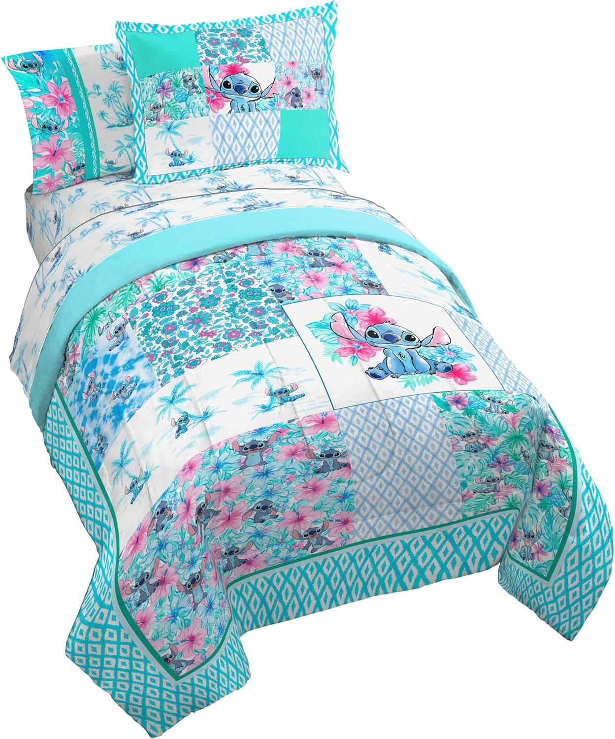 Jay Franco Lilo and Stitch 7-Piece Kids Comforter Set