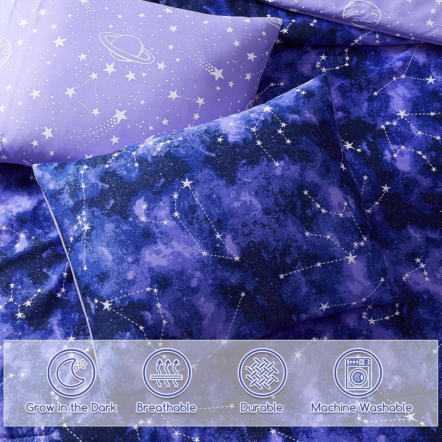 Wink Deer Glow in The Dark Comforter Set for Kids