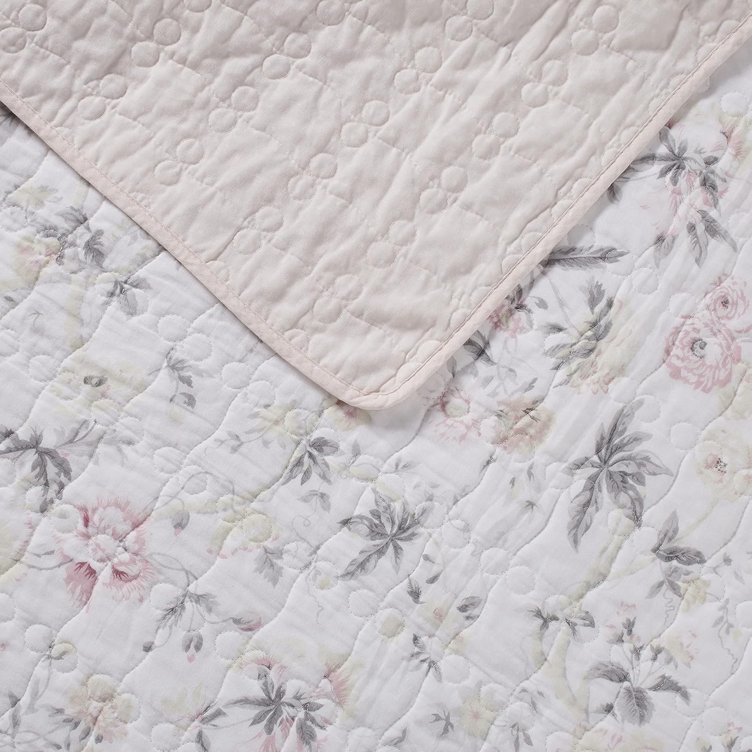Laura Ashley Queen Quilt Set - Reversible Cotton with Shams