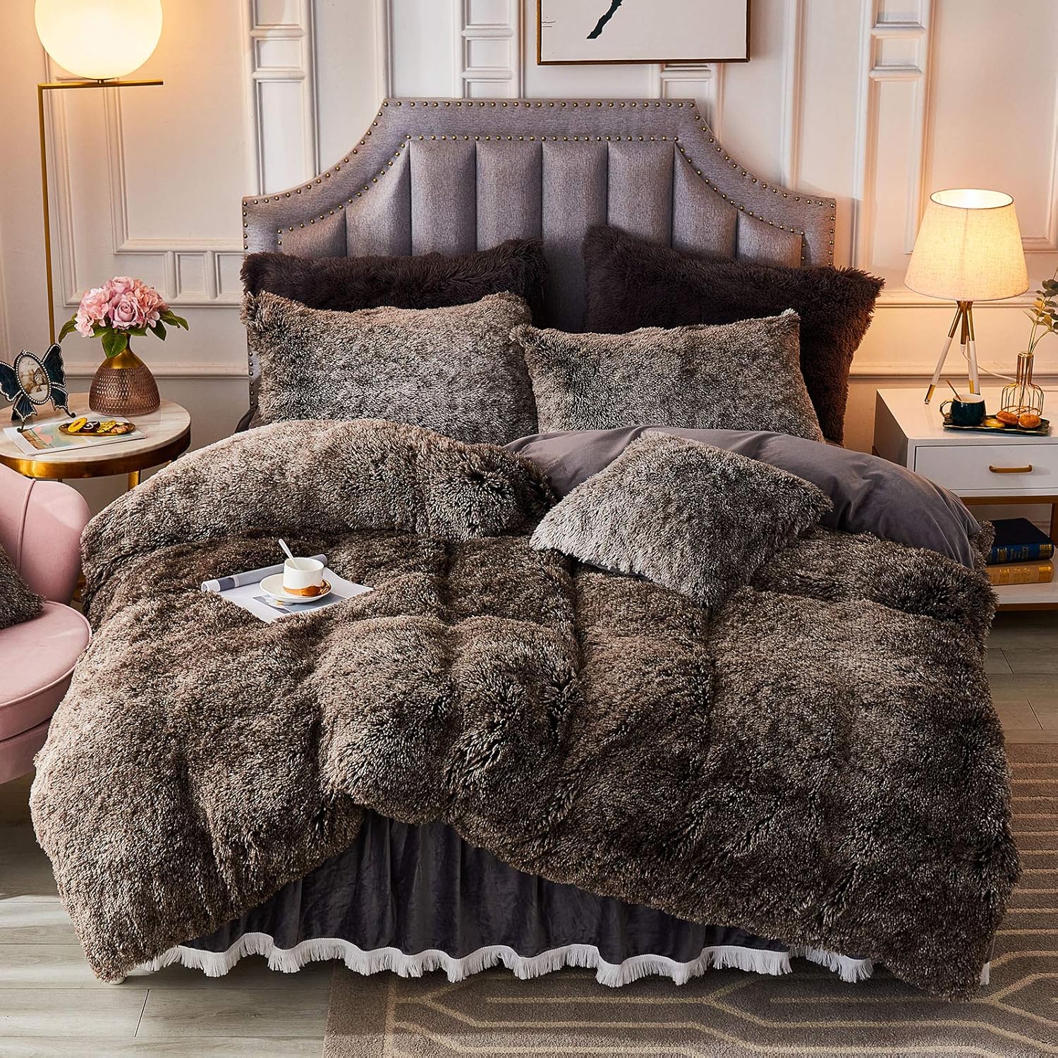 JAUXIO Luxury Plush 3-Piece Bedding Set