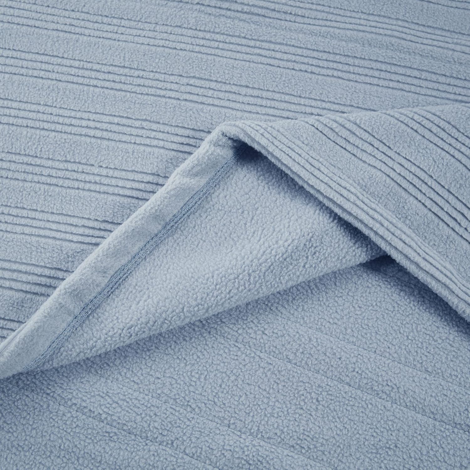 Serta Travis Fleece Electric Blanket Dusty Blue