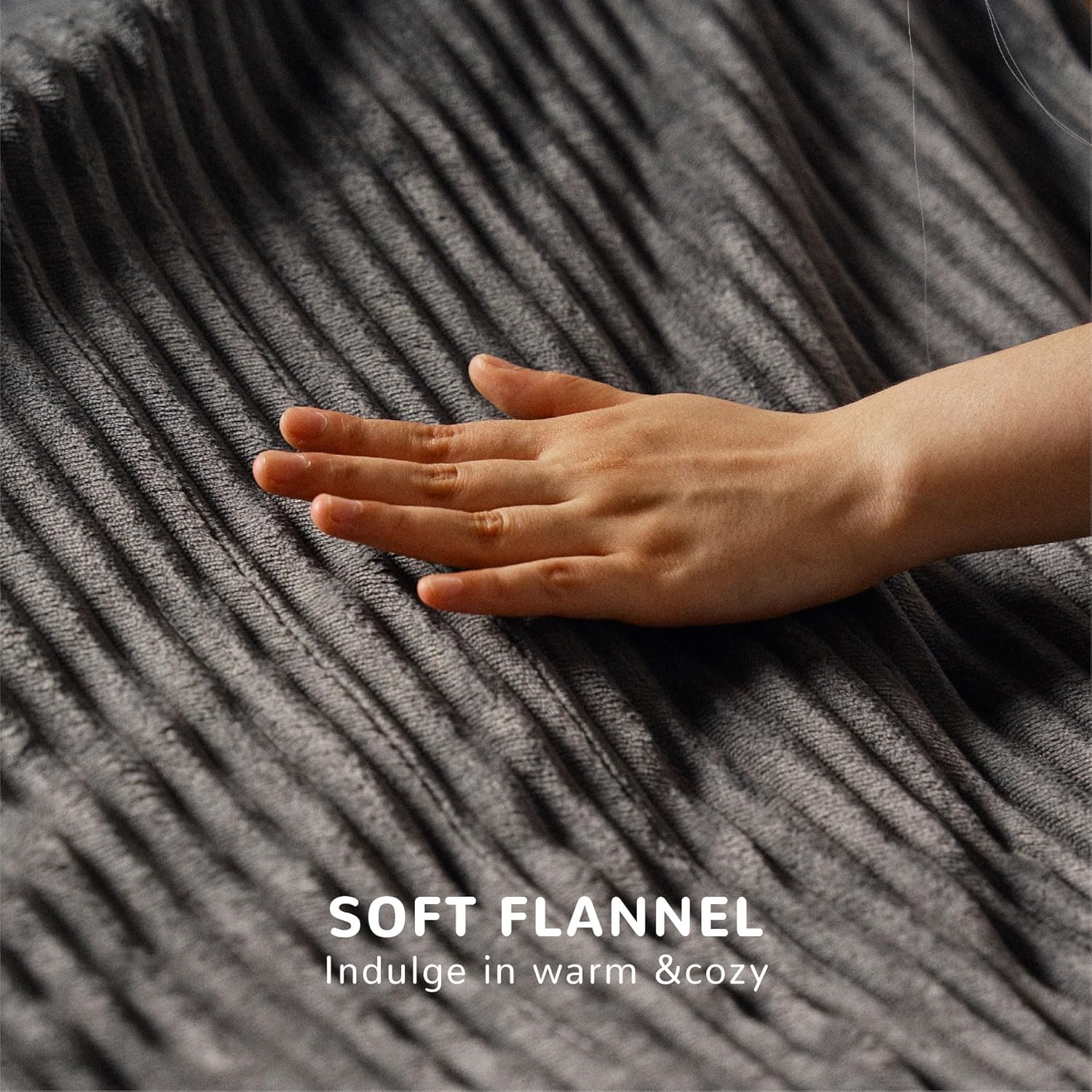HOMISPRITE Heated Blanket Twin Size 62x84 Grey