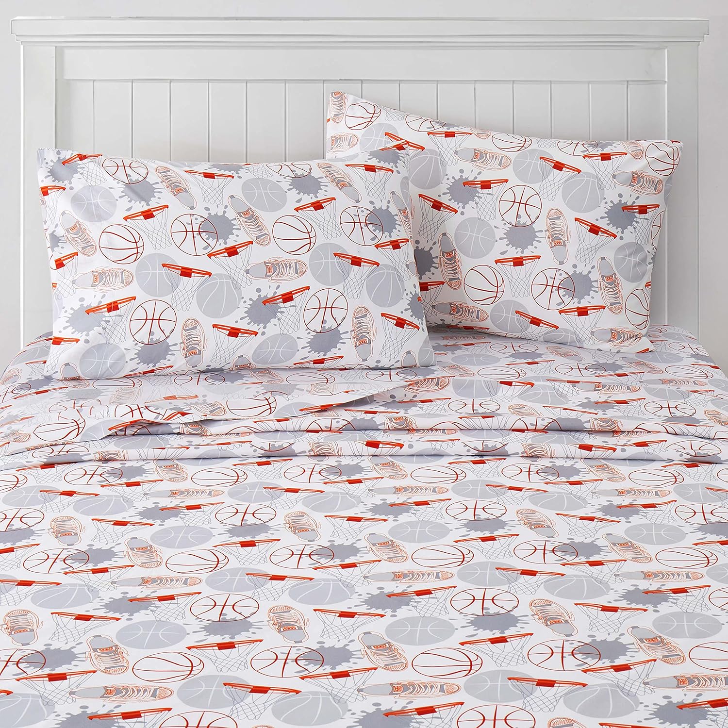 1500 Supreme Kids Bed Sheet Set - Basketball Full