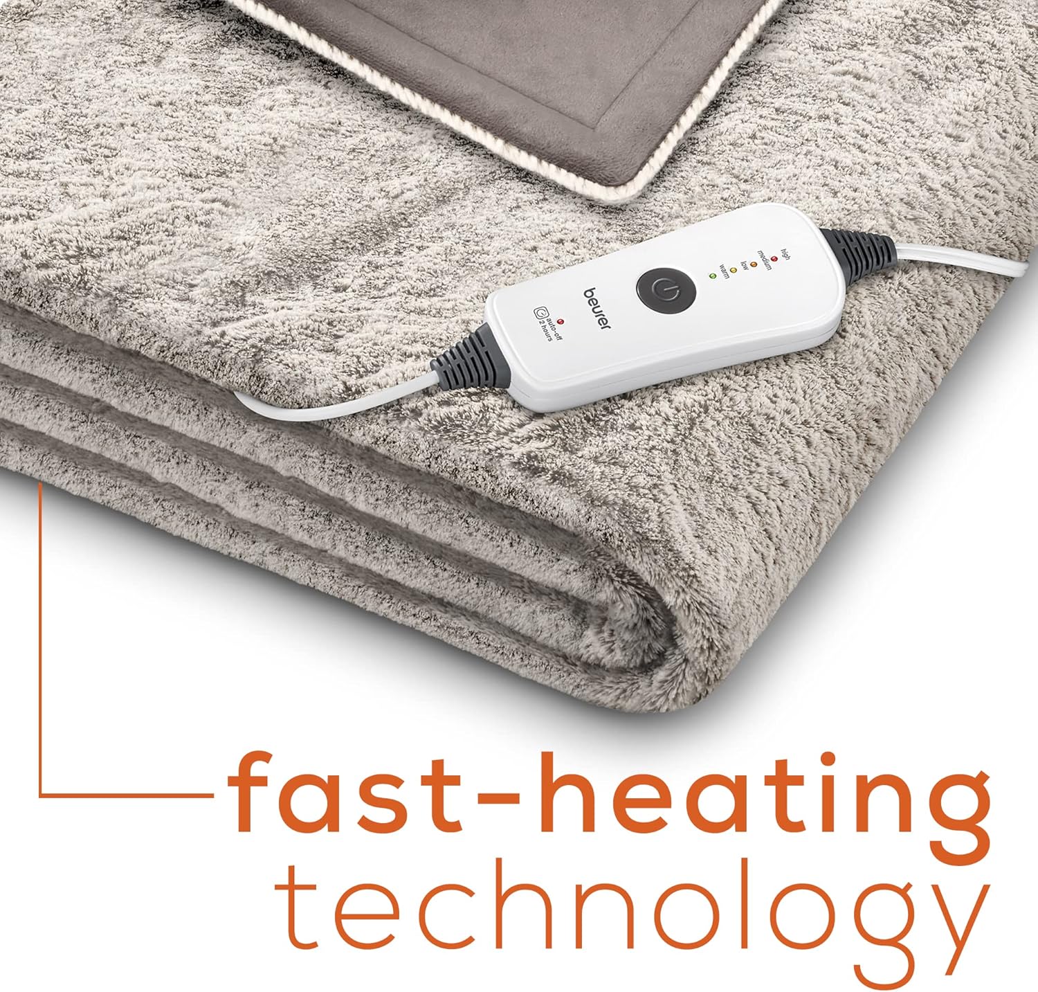 Beurer HD71N Heated Throw Blanket with 4 Temperature Settings