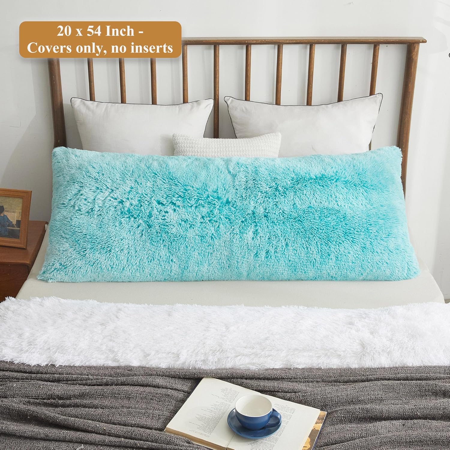 XeGe Cozy 20x54 Furry Body Pillow Sham