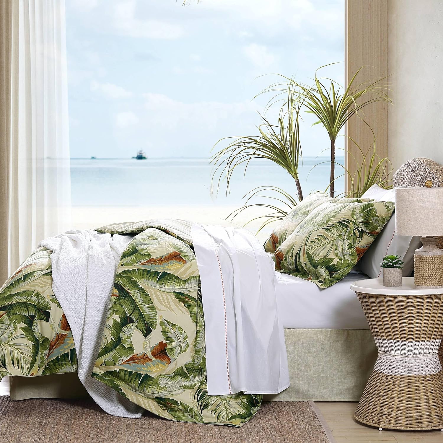 Tommy Bahama California King Comforter Set with Shams and Bedskirt