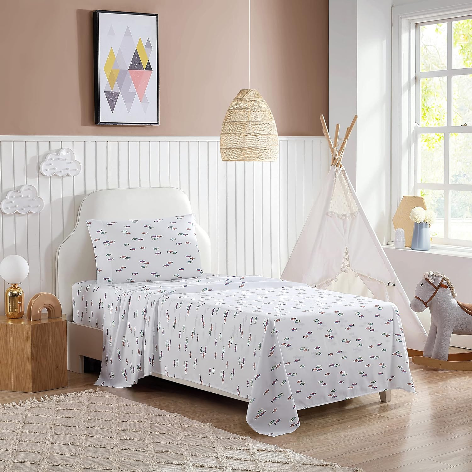 Eddie Bauer Kids Twin XL Sheet Set - Stain Resistant and Safe