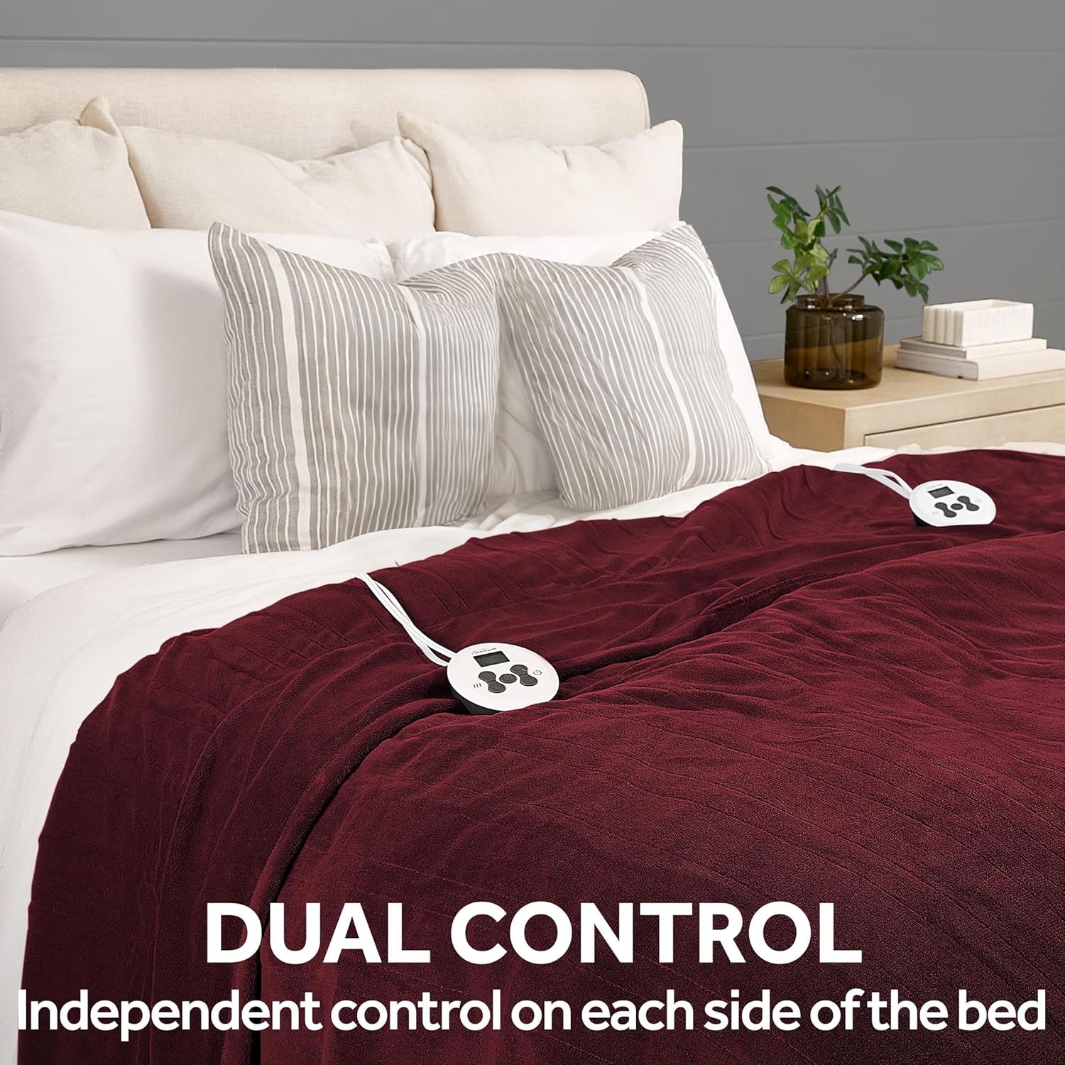 Sunbeam Royal Luxe Cabernet Heated Blanket - King 1