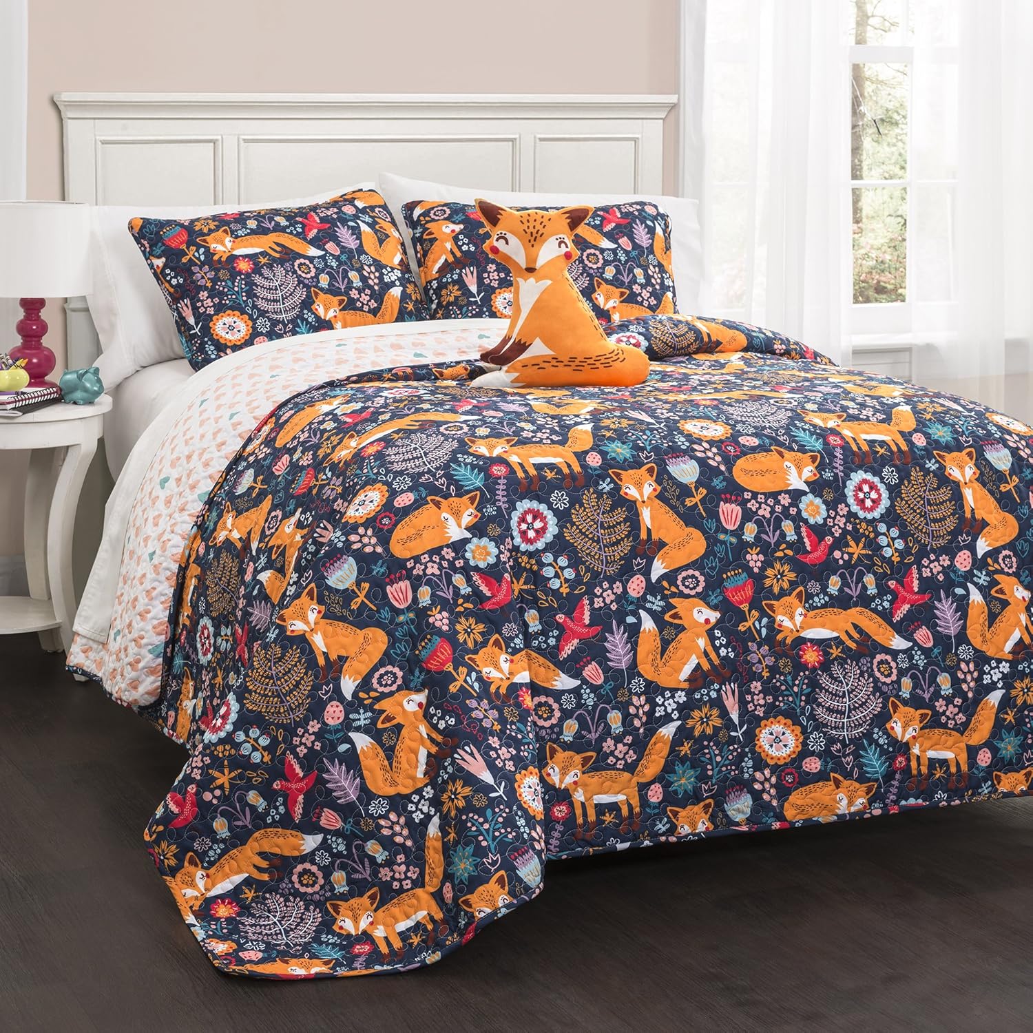 Lush Decor Pixie Fox Reversible Quilt Set