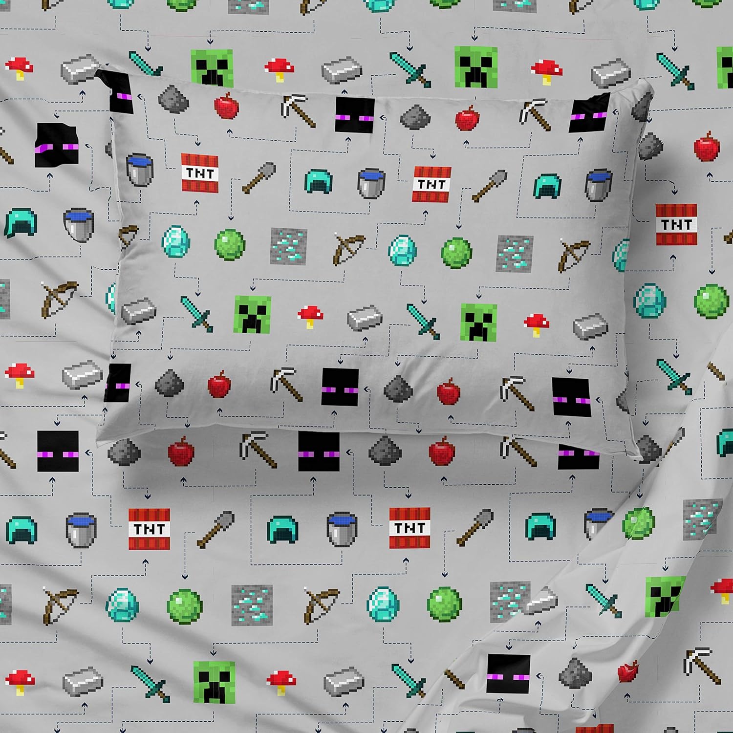 Jay Franco Minecraft Monster Hunters Twin Sheet Set