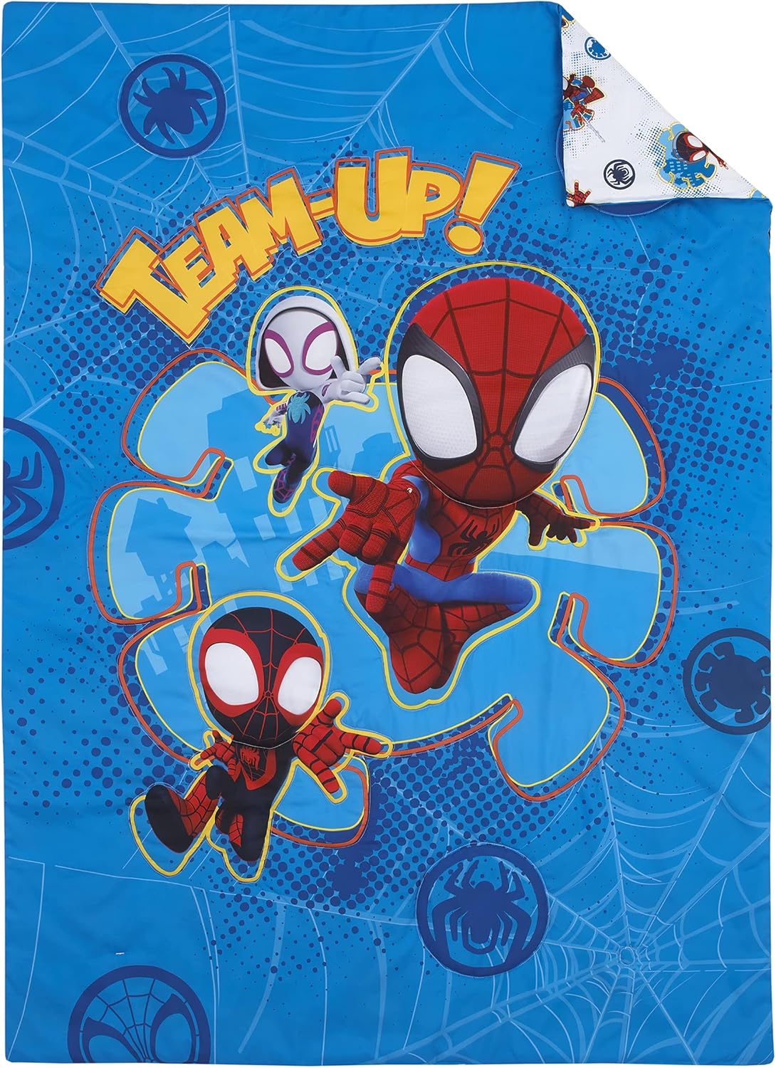 Marvel Spidey Team 4-Piece Toddler Bed Set - Red White Blue