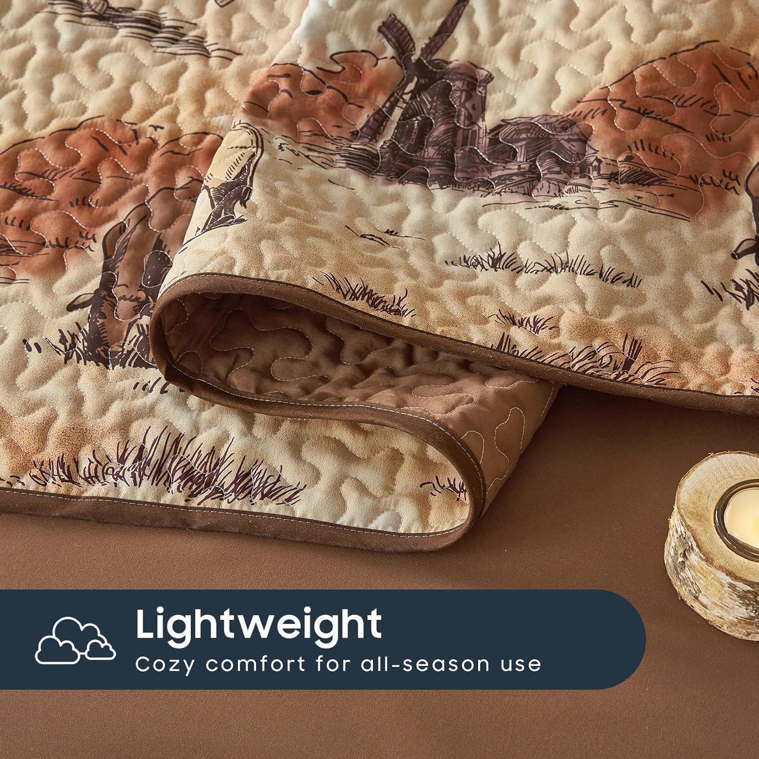 Wake In Cloud Western Quilt Set - King 3-Piece