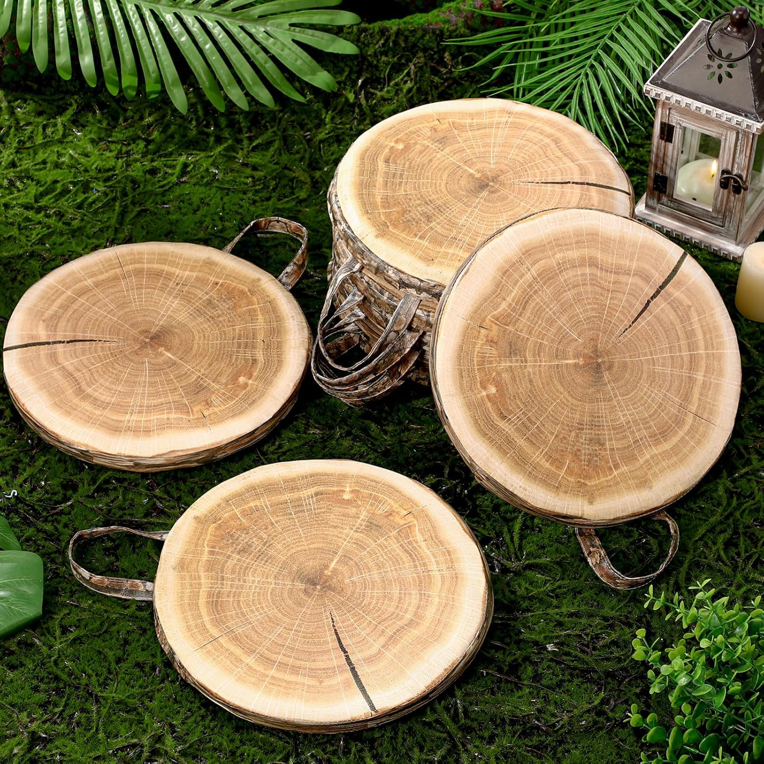 Suzile 8 Pcs Wood Slice Kids Floor Cushions