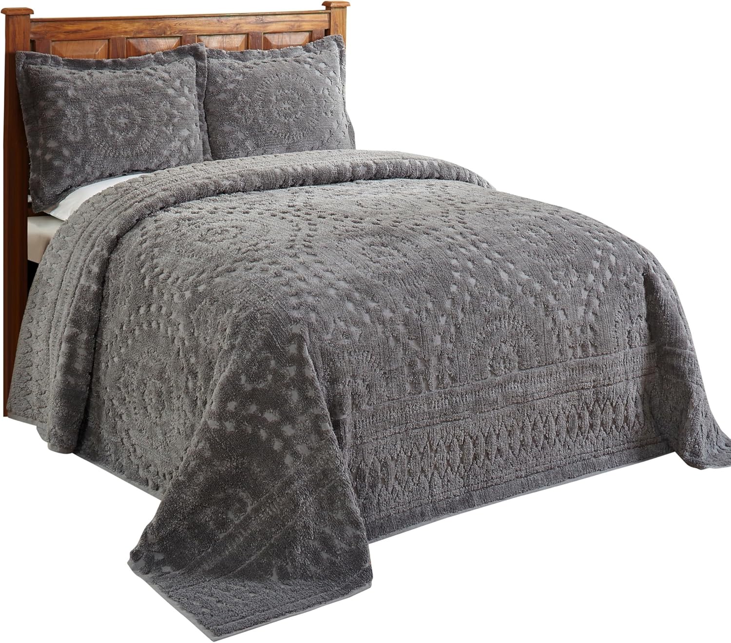 Better Trends Chenille Bedspread Queen Size 100 Cotton