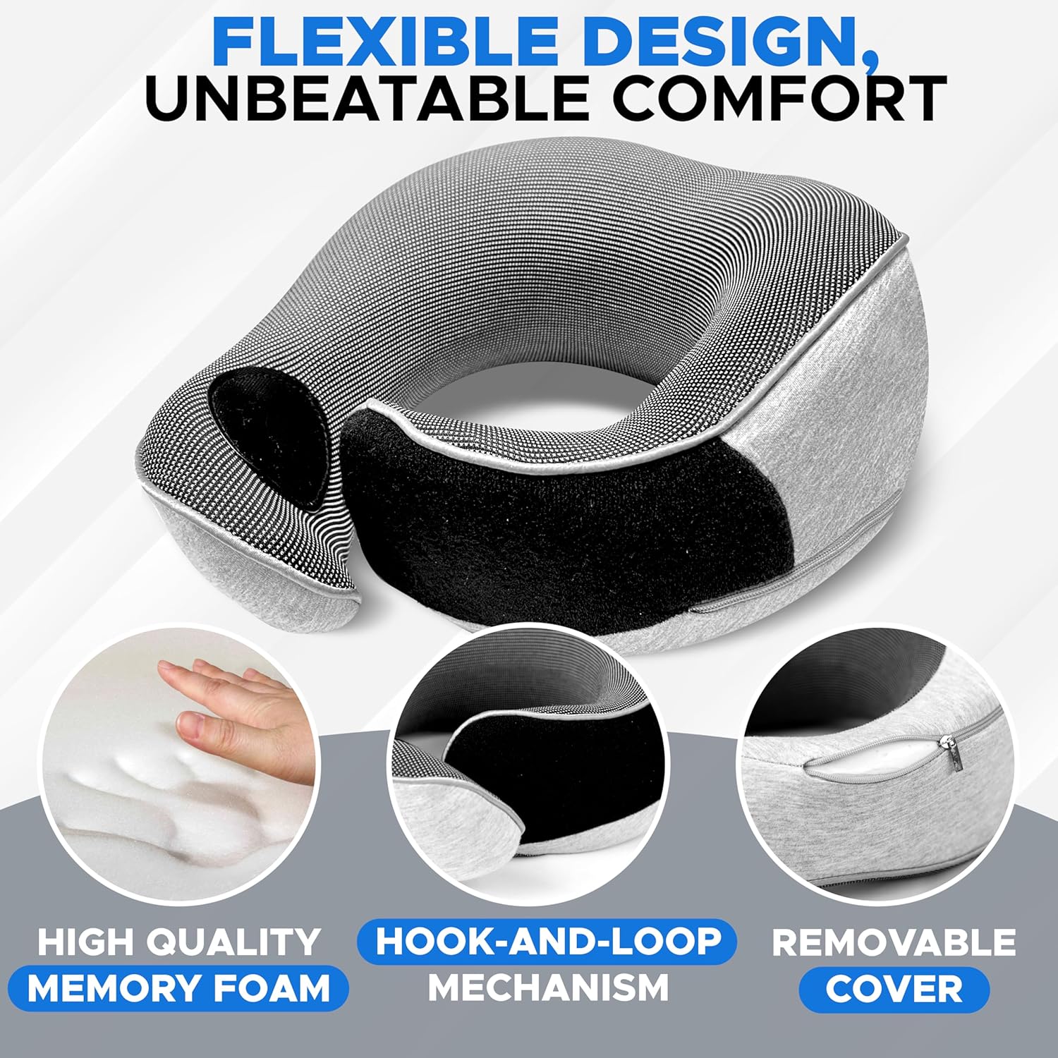 EcoNour Memory Foam Travel Pillow Set