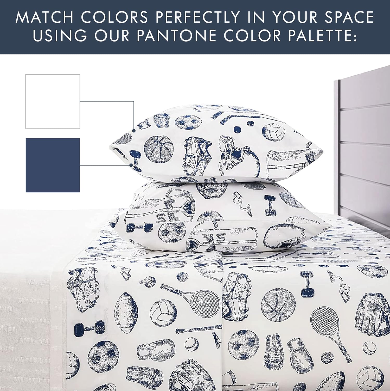 Kids Sports Bedding Set Baseball Football Soccer Themed