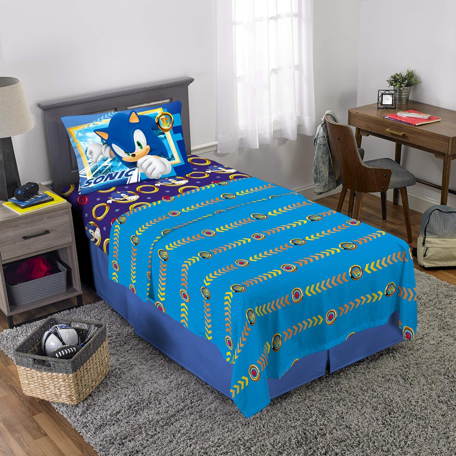 Franco Kids Bedding Sonic The Hedgehog Microfiber Sheet Set