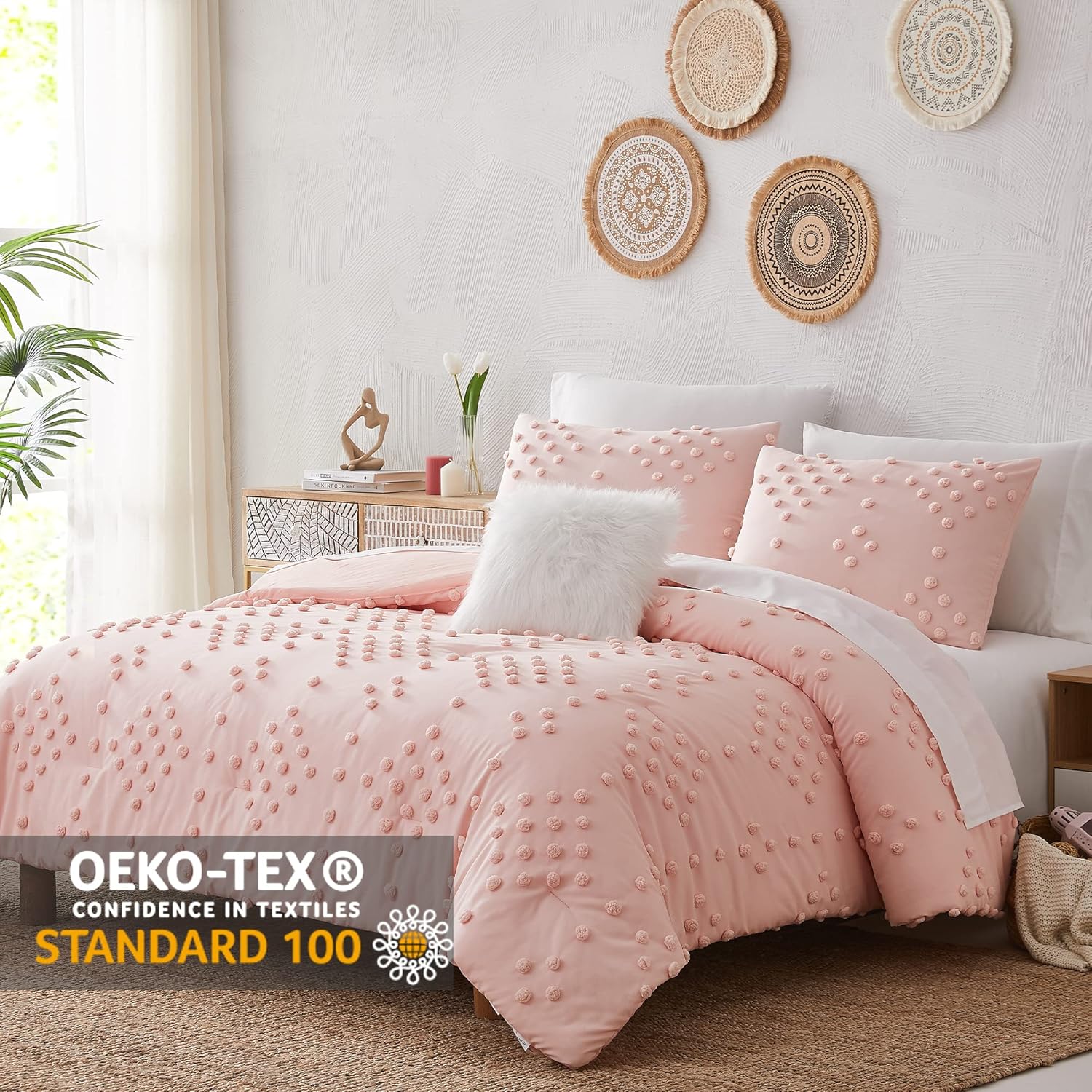 Geniospin Pink TwinTwin XL Bed-in-a-Bag Comforter Set