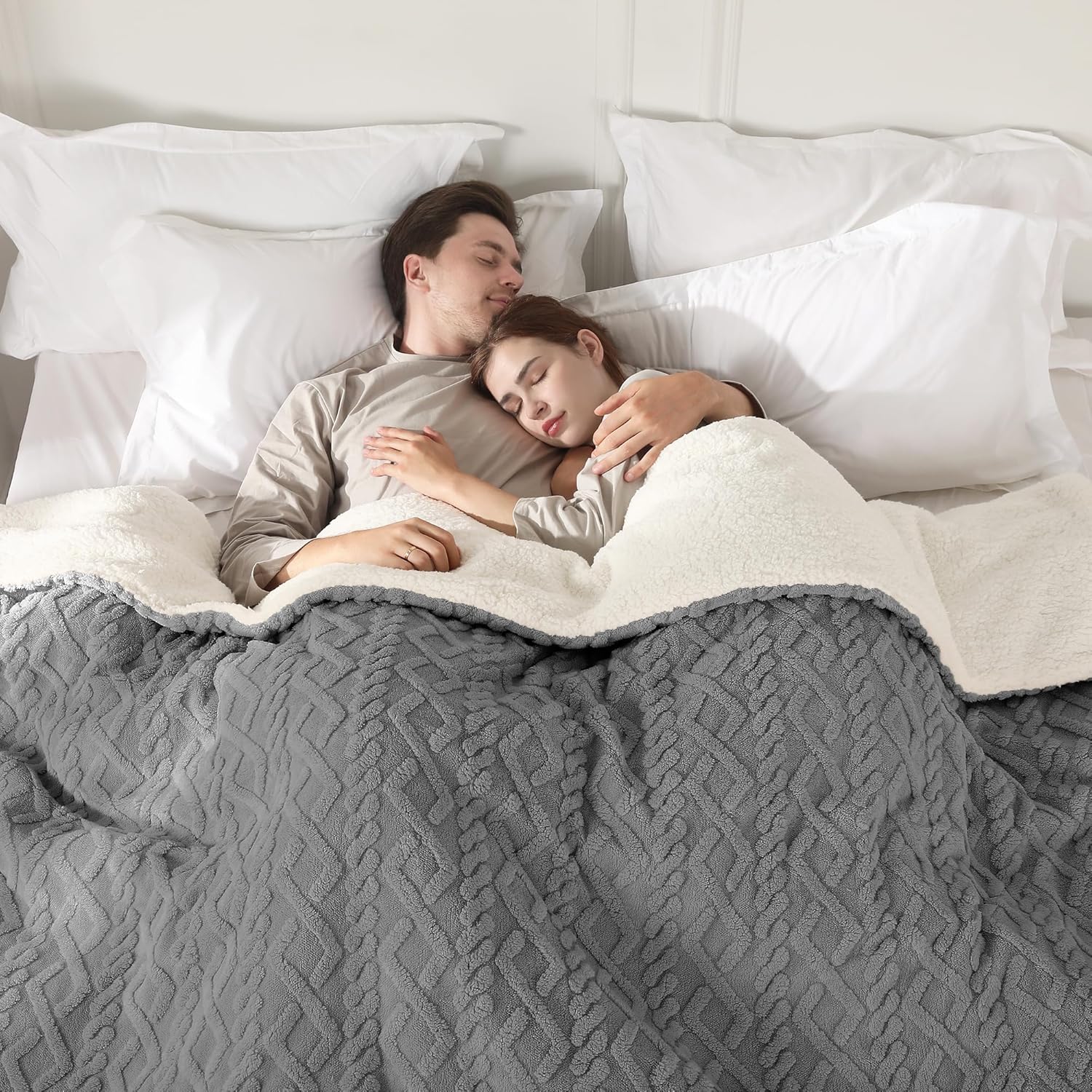 CHIOKY Electric Blanket Queen Size with 5 Levels 10H Auto Off