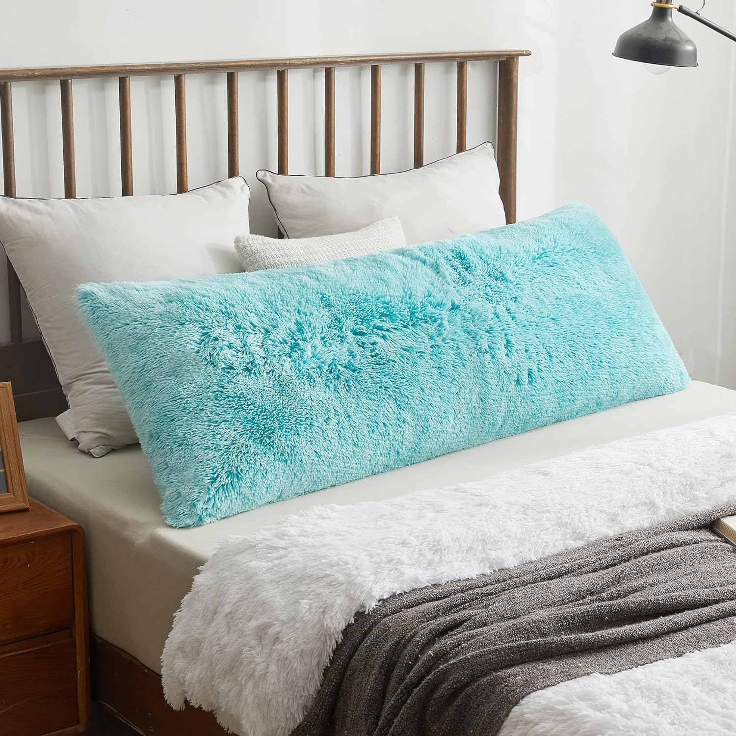 XeGe Cozy 20x54 Furry Body Pillow Sham