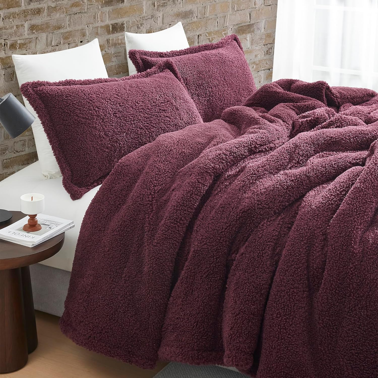 Byourbed Unfluffin Believable Comforter Set Twin XL Burgundy