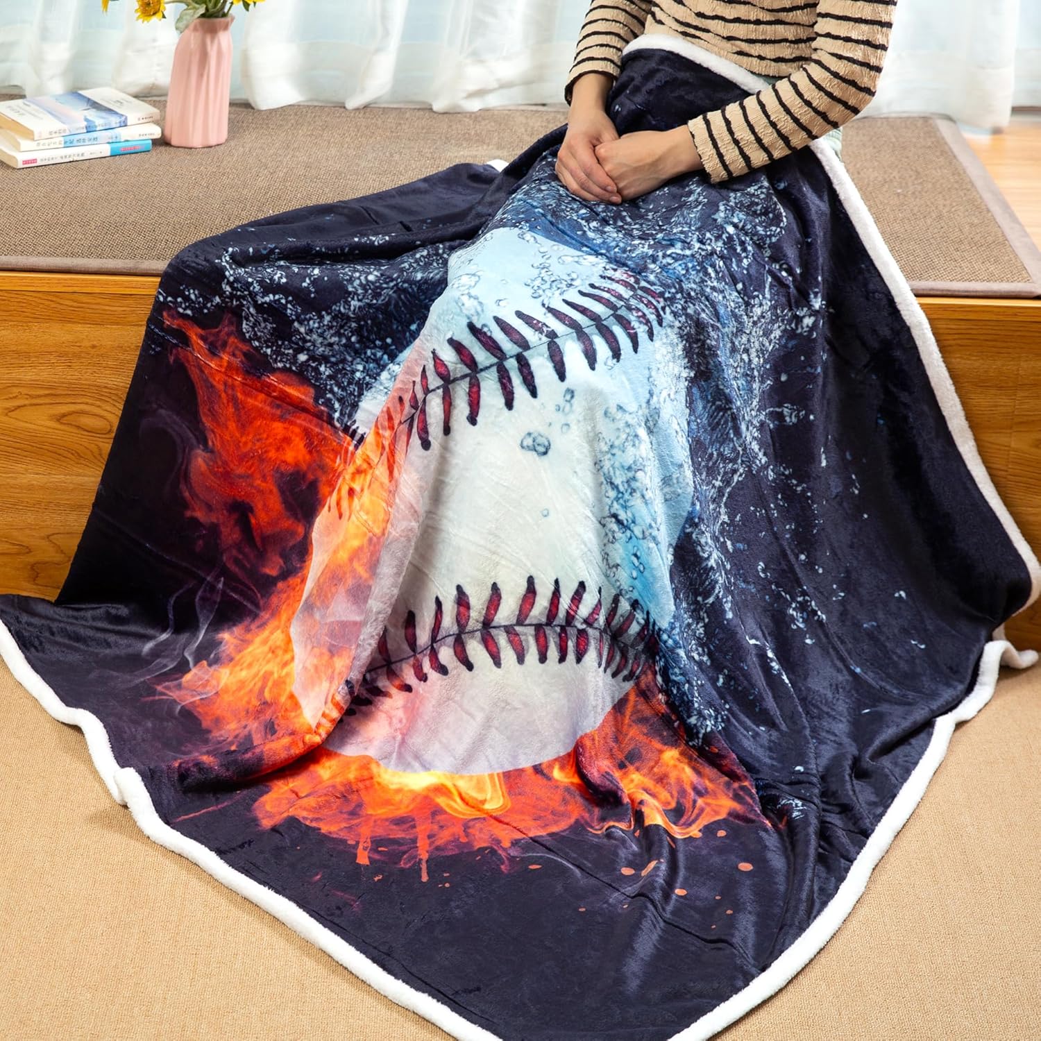 Sviuse Baseball Throw Blanket with Print 50x60 Inches
