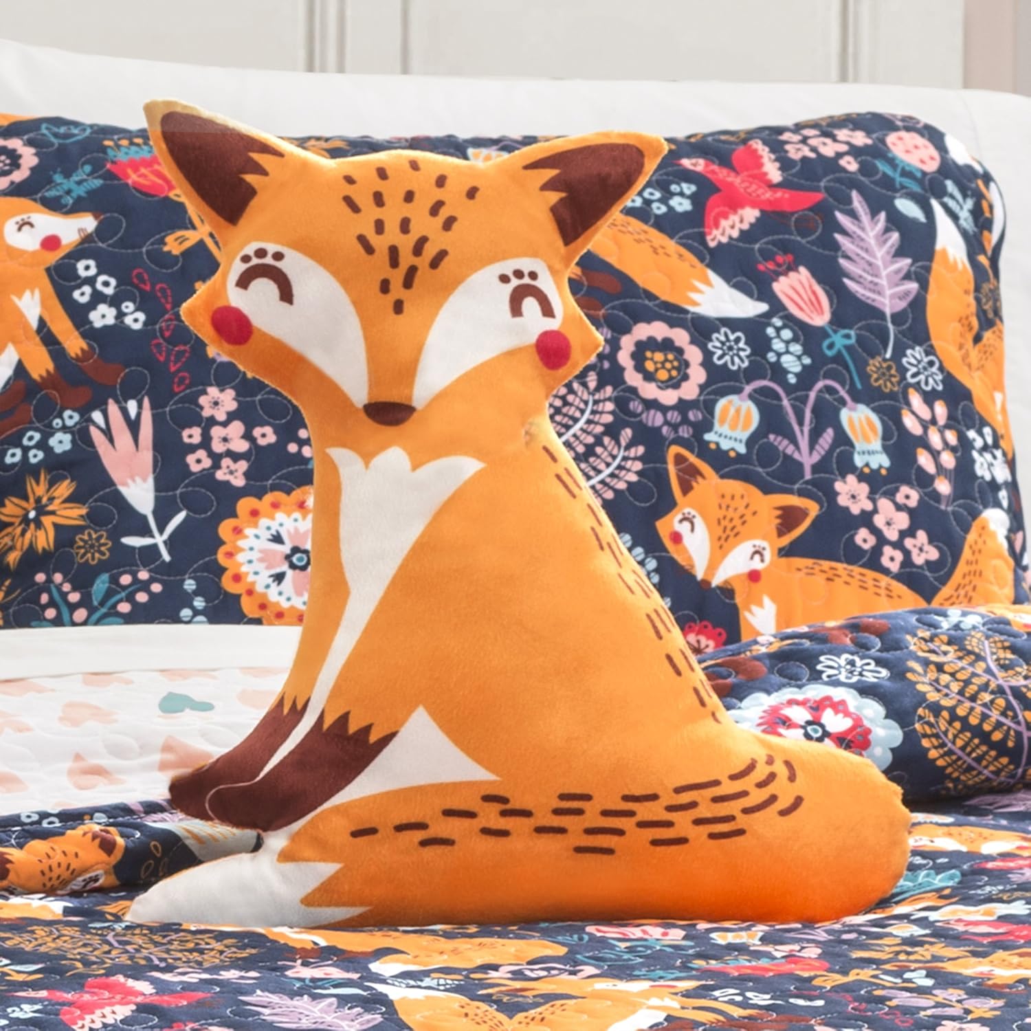 Lush Decor Pixie Fox Reversible Quilt Set