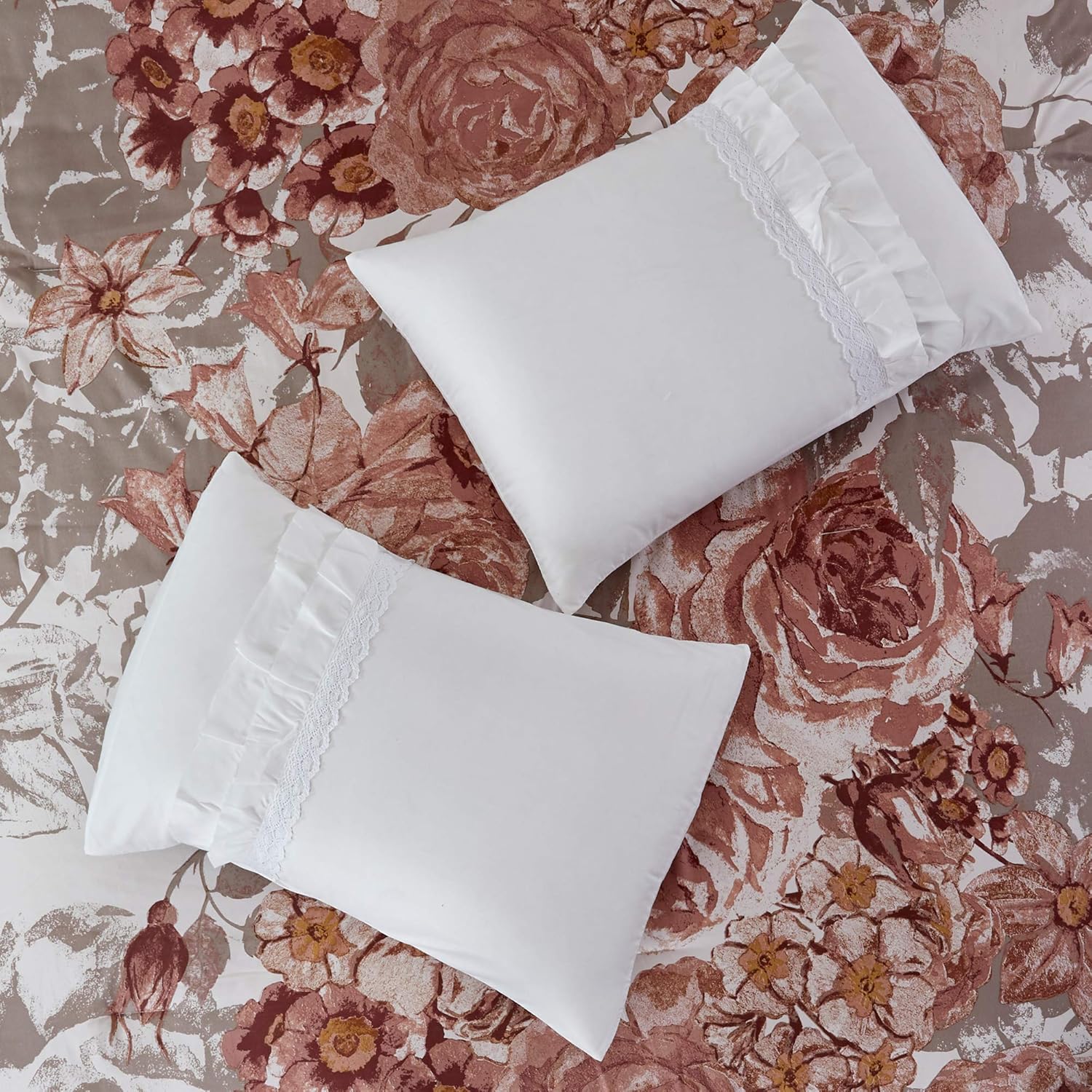 Amrapur Overseas Rose Farmhouse 8-Piece Comforter Set King