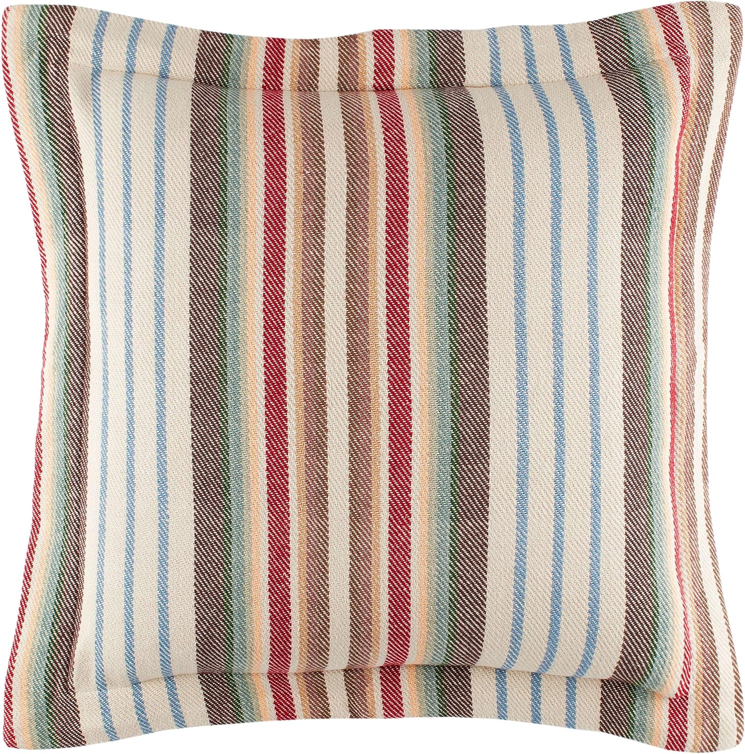 Pine Cone Hill Ranch Blanket Sham Euro Size Multi Stripe Design