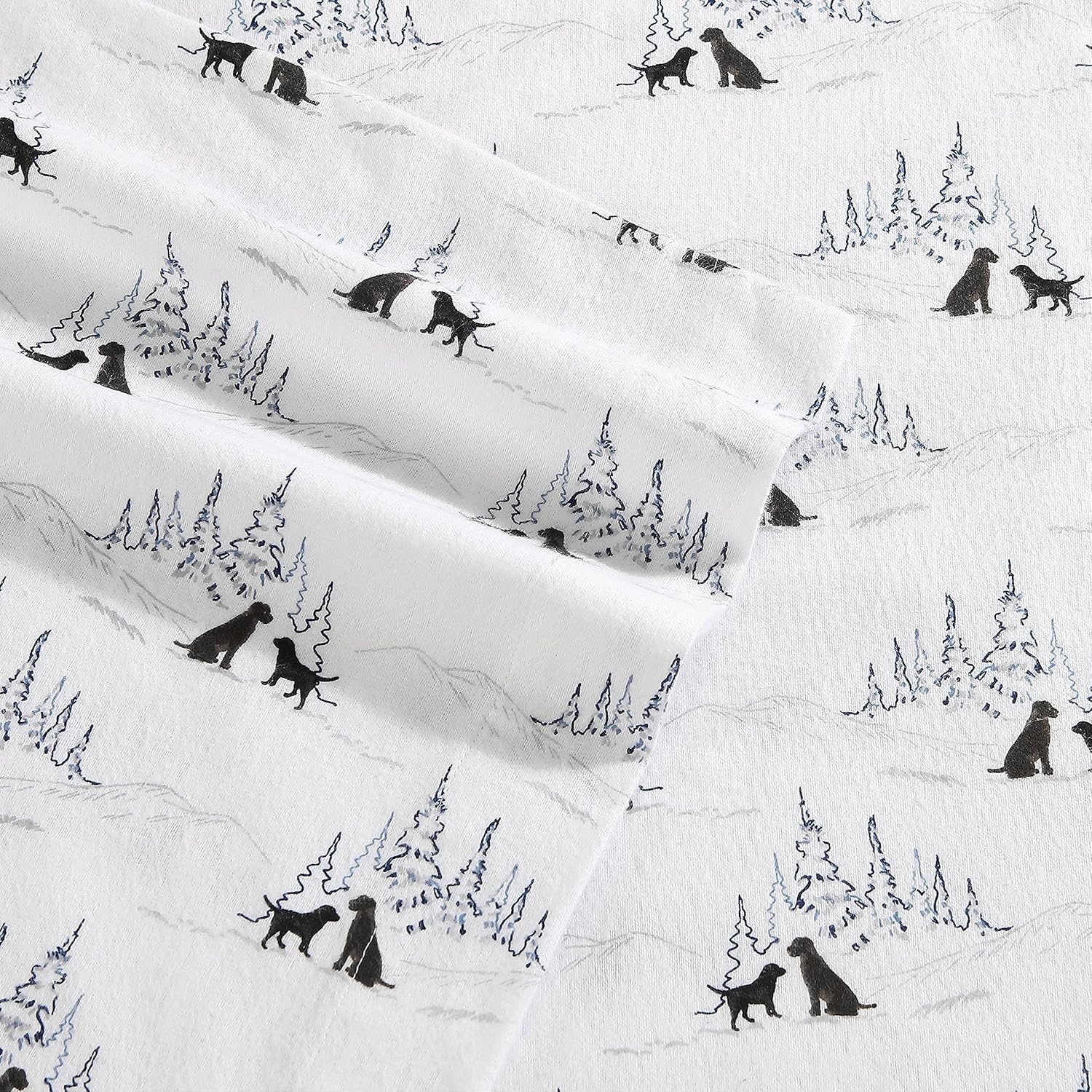 Eddie Bauer Queen Sheet Set - Breathable Cotton Flannel with Deep Pockets
