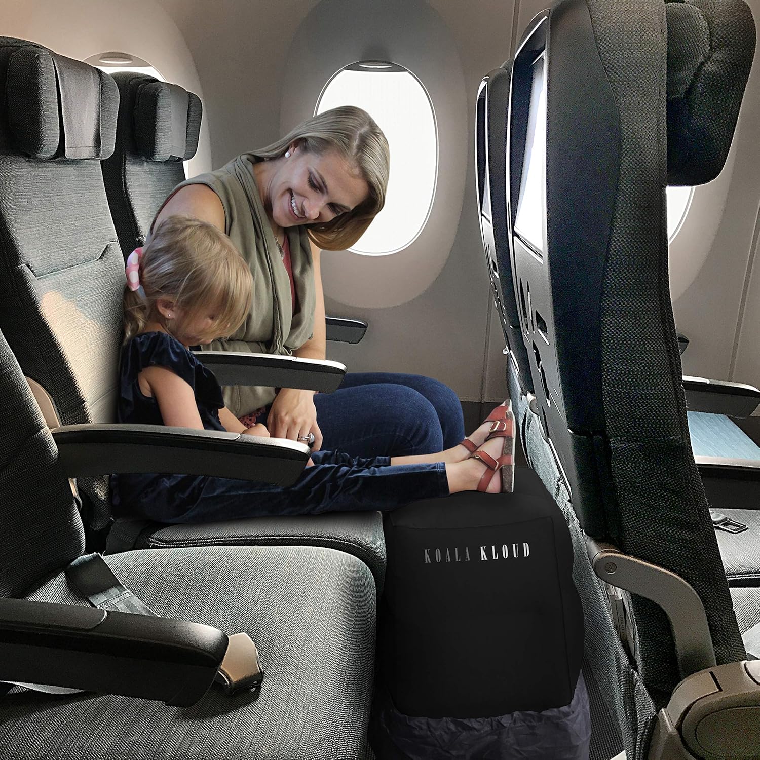 Koala Kloud Travel Foot Rest - Black