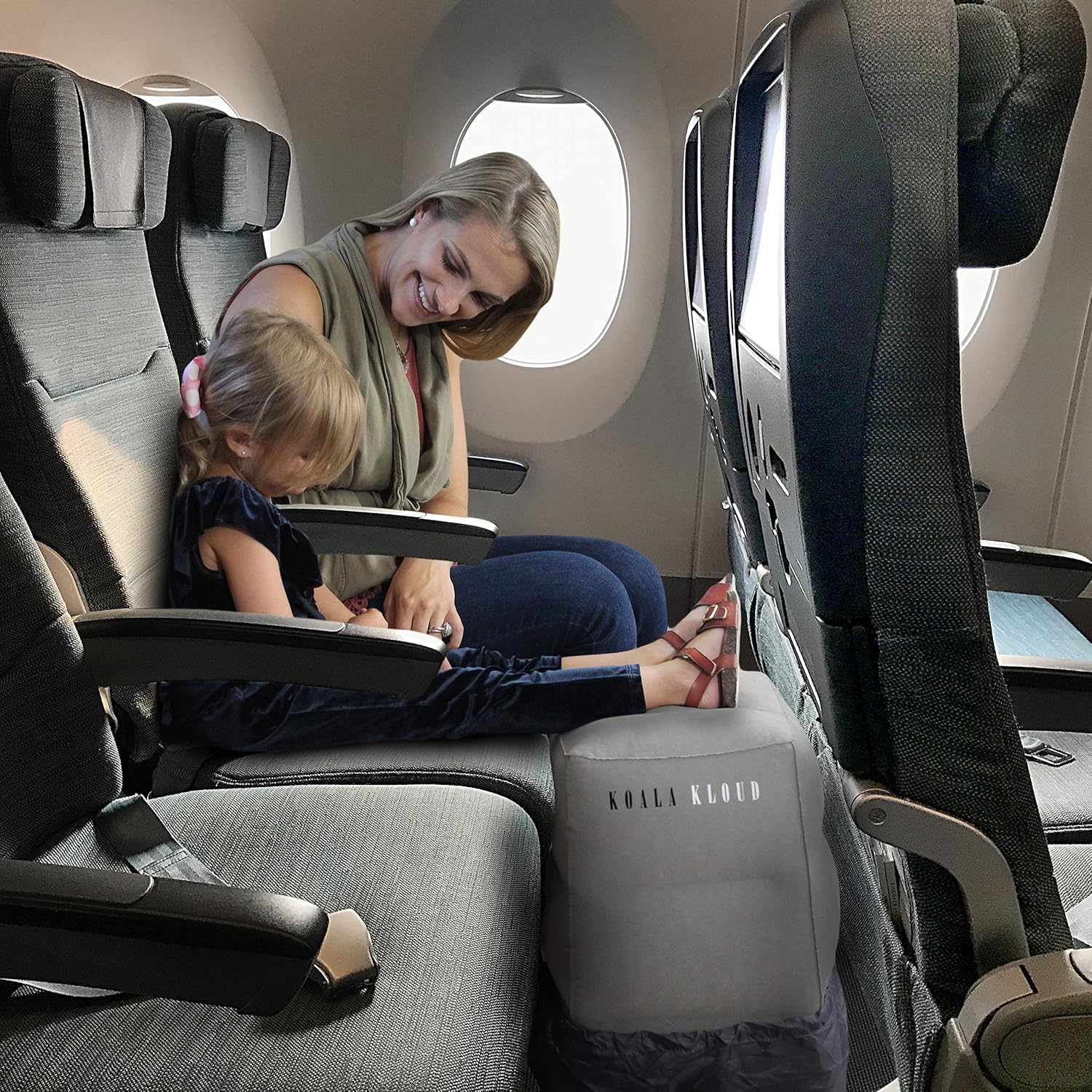 Koala Kloud Travel Foot Rest - 2-Pack Inflatable